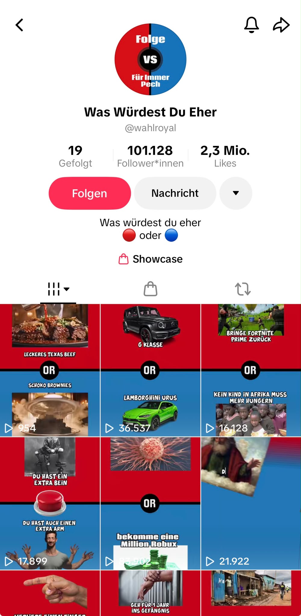 Wahlroyal · Unterhaltung